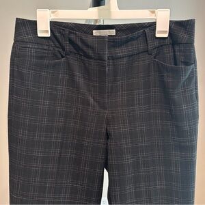New York & Company Black Plaid Career Trousers Women’s Size 8 Tall